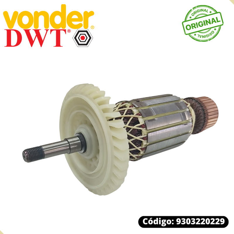 Rotor Induzido 220v p Esmerilhadeira Vonder Dwt EAV2200/EAD