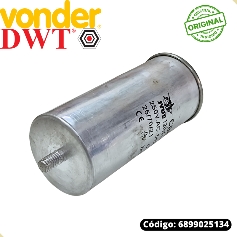 Capacitor 125uf P/ Motocompressor Vonder Mcv25 E Mcv50 110v