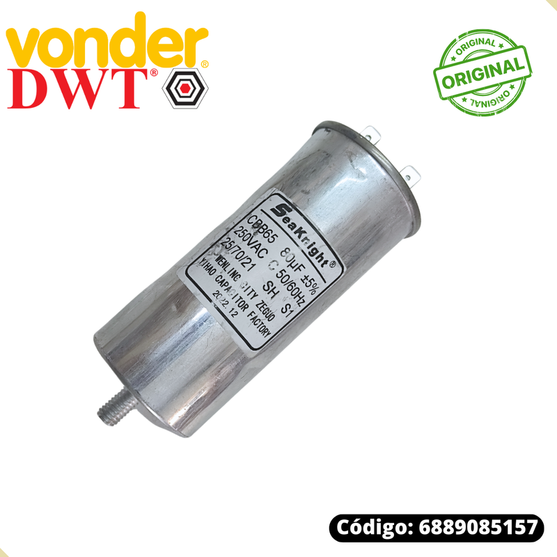 Capacitor 80uf p/ Motocompressor MCV085 127v