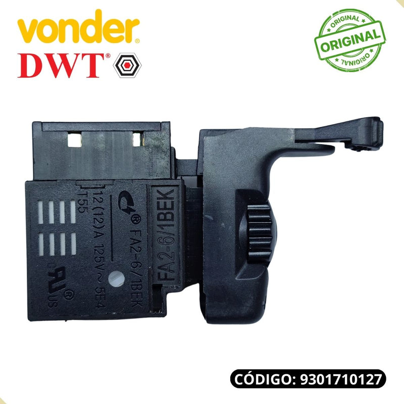 Interruptor gatilho p/ Furadeira Vonder Fiv852 Dwt Fid852