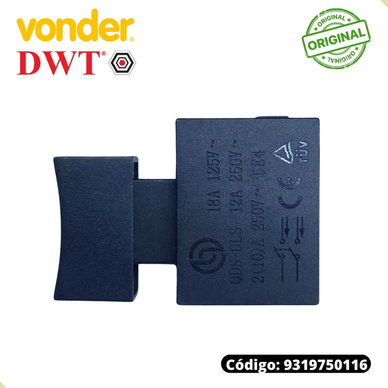 Interruptor P/ Vibrador De Concreto Vonder Vcv750 Dwt Vcd750