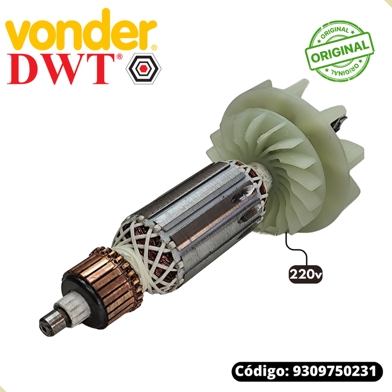 Induzido 220v p/ Lixadeira de parede Vonder LPV750 e DWT LPD