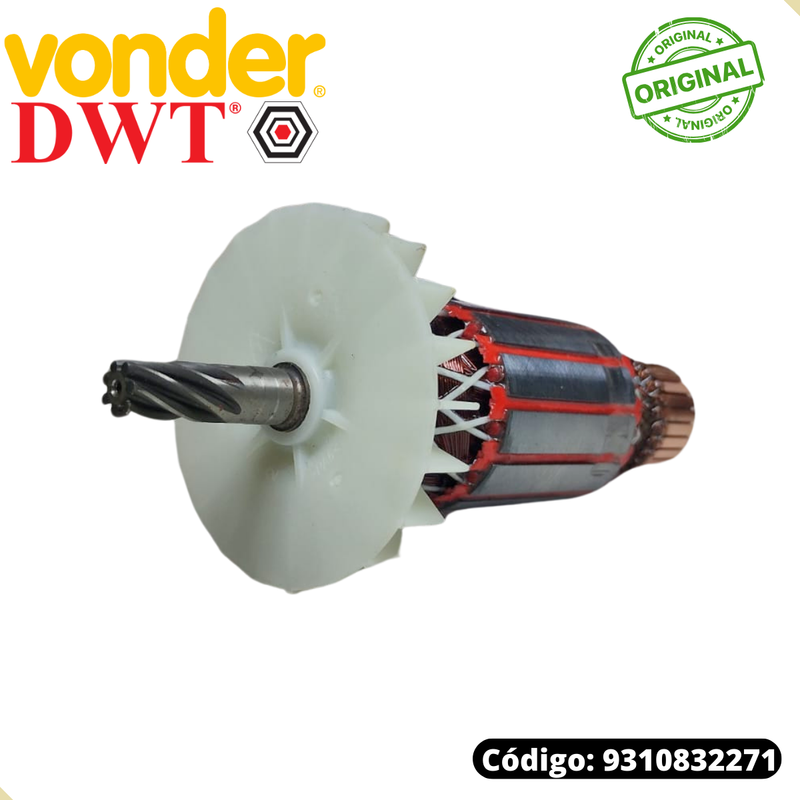 Induzido 220v para Martelete Vonder Mpv832 e Dwt Mpd832