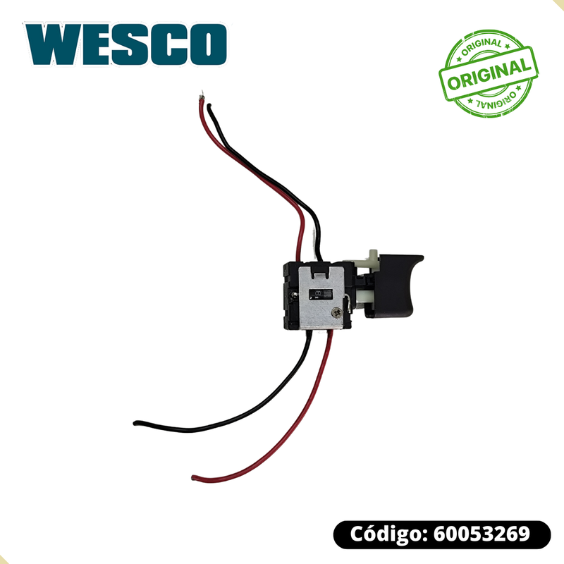 Interruptor 12v para Parafusadeira WS2555 WS2550 Wesco