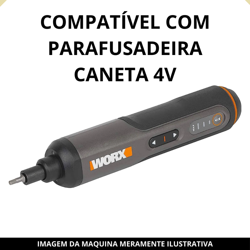 Carregador p/ Parafusadeira Caneta Worx Diversos Modelos